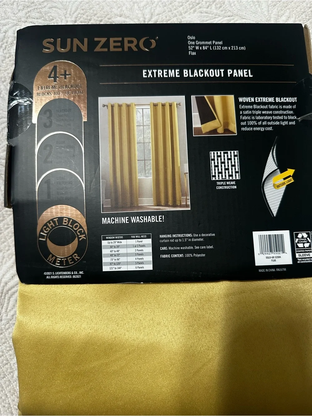 Sun Zero Extreme Blackout gold curtains #blackoutcurtains #gordons #drapery NWT